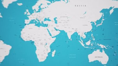 Animasyon Ulusal Bayrağıyla Dünya Haritasında Filipinler