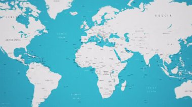 Nijer Dünya Haritasında Animasyon Ulusal Bayrağıyla