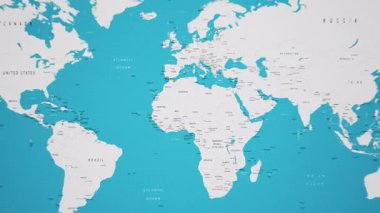 Burkina Faso Animasyon Ulusal Bayrağıyla Dünya Haritasında