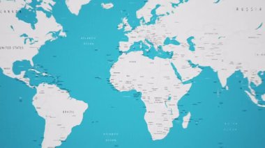 Animasyon Ulusal Bayrağıyla Dünya Haritasında Gine