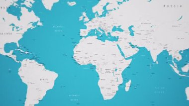 Animasyon Ulusal Bayrağıyla Dünya Haritasında Benin