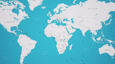 Dünya Haritasında Demokratik Kongo Cumhuriyeti Animasyon Ulusal Bayrağında