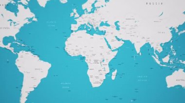 Animasyon Ulusal Bayrağıyla Dünya Haritasında Zambiya