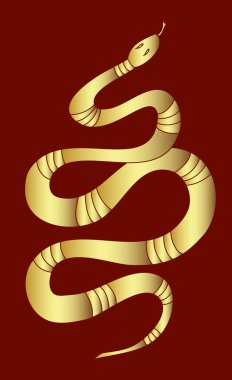 Kırmızı yılan vektörü. Lampropeltis triangulum vektörü. Dövme için kalp ve el yapımı yılan..