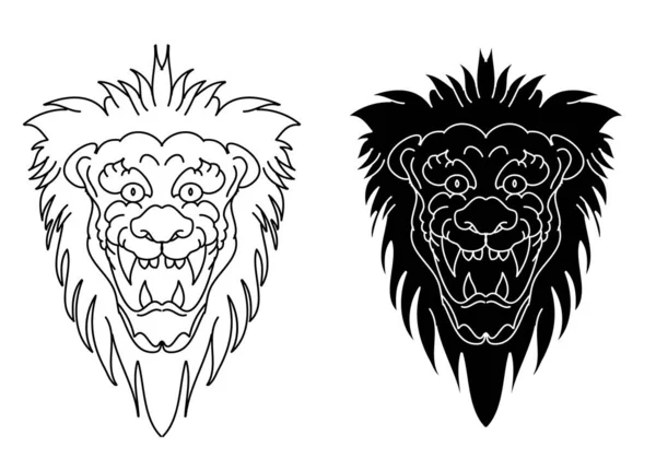 Desenho Arte Doodle Vetor Tiger Está Fundo Branco Desenho Tigre —  Vetores de Stock