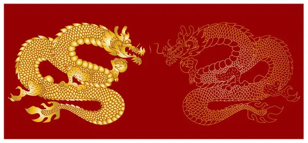 Dragón Rojo Japonés Tattoo Dragon Sobre Fondo Rojo Para Vector Ilustraciones De Stock Sin Royalties Gratis
