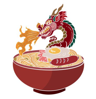 Geleneksel Japon eriştesi ve duvar kağıdı üzerine restoran baskısı için el sallama. Karalama sanatı için Ramen vektör çizimi. Arka planda yemek çubukları vektörü ile gün doğumu..