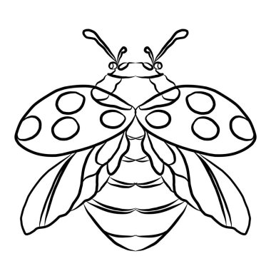 Boyama kitabı veya klip için Hata vektör çizimi seti beyaz arkaplanda izole edildi. Çıkartma ya da çocuk kitabı üzerine yazdırma ögeleri. El çizimi vektörü.