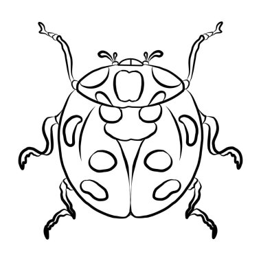 Boyama kitabı veya klip için Hata vektör çizimi seti beyaz arkaplanda izole edildi. Çıkartma ya da çocuk kitabı üzerine yazdırma ögeleri. El çizimi vektörü.