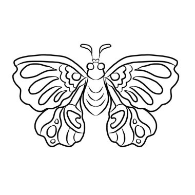 Renkli Kelebek Sanat Baskısı posteri, Kelebek Duvarı dekorasyonu, gerçekçi vektör kelebekleri. Kelebeklerin zarif çizimlerinin koleksiyonu. Klip sanatı. Projeniz için tasarım elemanı.