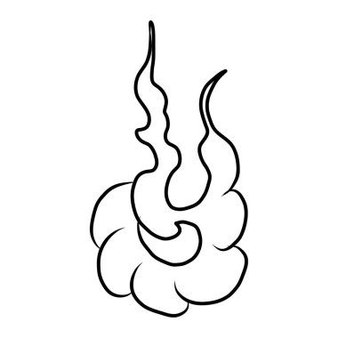 Geleneksel Japon bulutları ve karalama sanatı ve boyama kitabı için ateş vektörü. Arka planda dövme tasarımı fikri için ateş illüstrasyonu.