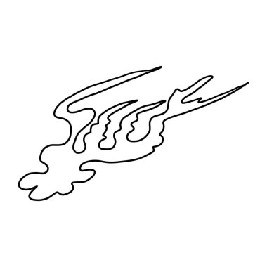 Geleneksel Japon bulutları ve karalama sanatı ve boyama kitabı için ateş vektörü. Arka planda dövme tasarımı fikri için ateş illüstrasyonu.