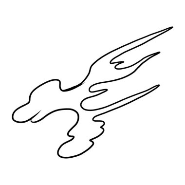 Geleneksel Japon bulutları ve karalama sanatı ve boyama kitabı için ateş vektörü. Arka planda dövme tasarımı fikri için ateş illüstrasyonu.