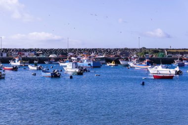 Berth with boats and yachts in the Atlantic Ocean, Portugal