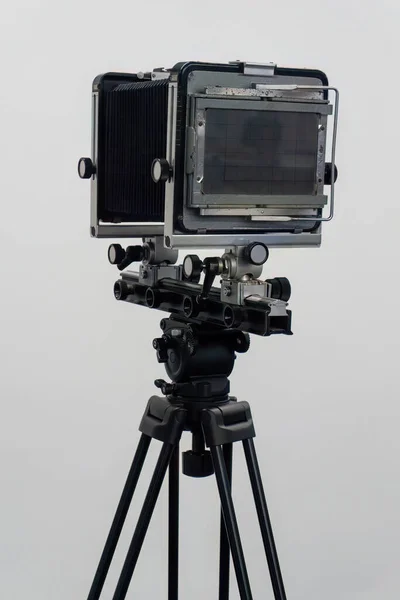 Old Lens Format Camera Cardan Camera Analog Camera Shooting Film — Stock Photo, Image