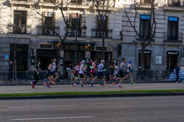 2023 Runners' Lab Gent Half Marathon, a World Athletics Label road Race. Sunday, March 12 in Madrid, Spain clipart