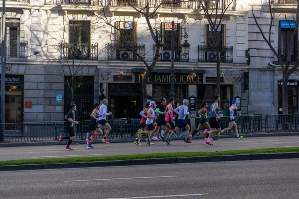 2023赛跑选手实验室赢得半程马拉松赛 世界田径标志公路赛跑 3月12日 星期日 西班牙马德里 — 图库照片