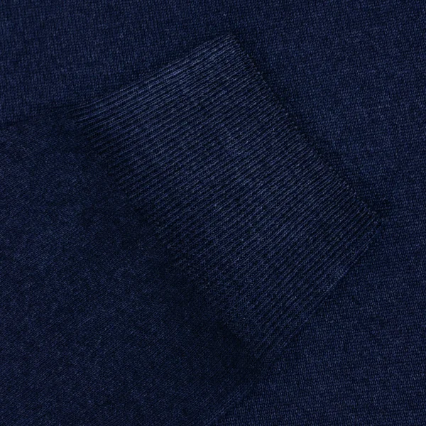 Niebieski Wełniany Sweter Rękaw Zbliżenie Tło — Zdjęcie stockowe