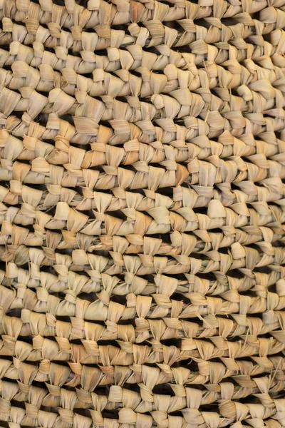 Beige Wicker Decor Texture Background Close — стоковое фото