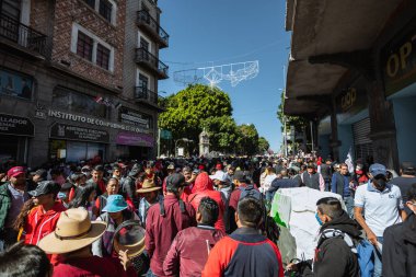 Siyasetçiler ve vatandaşlar, Meksika Cumhurbaşkanı Andrs Manuel Lpez Obrador 'un Dördüncü Dönüşüm Hükümeti' ni desteklemek amacıyla Puebla 'da yürüdüler.