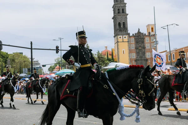 Representación Batalla Del Mayo Marcha Desfile Cívico Aniversario Batalla Del —  Fotos de Stock