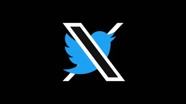 Nieuw Twitter Logo Twitter Veranderde Het Logo Van Applicatie Met Rechtenvrije Stockfoto's