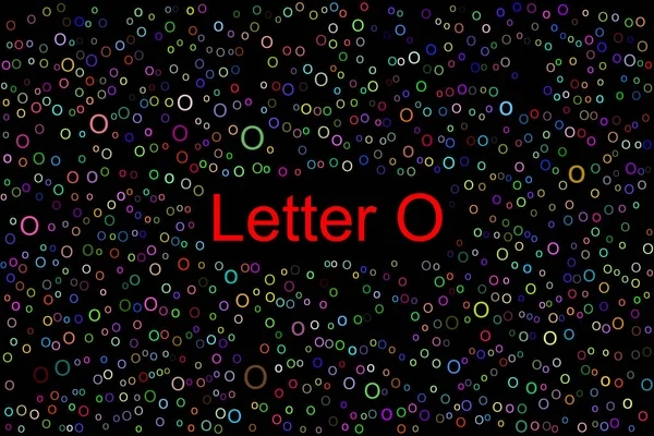 Γράμμα Μικρά Πολύχρωμα Γράμματα Παντού Τίτλος Του Τελευταίου Είναι Κόκκινο — Φωτογραφία Αρχείου