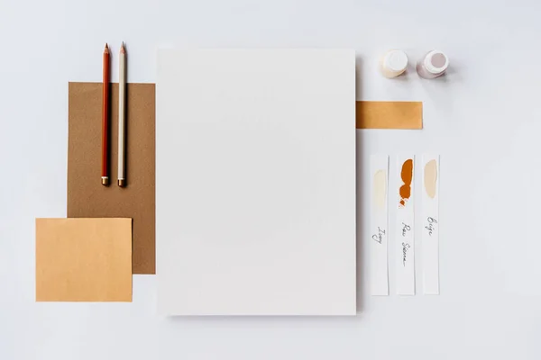 Clean Blank Paper Mockup Template Design Art Prints Presentation — Stock Photo, Image