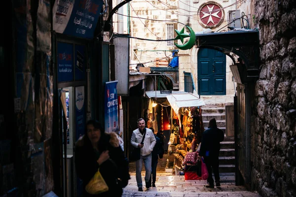 Jerusalem Israel Janeiro 2020 Visão Mercado Cidade Velha Jerusalém Israel — Fotografia de Stock