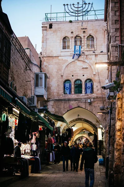 Jerusalem Israel Janeiro 2020 Visão Mercado Cidade Velha Jerusalém Israel — Fotografia de Stock