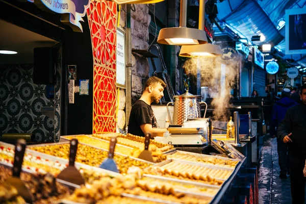 Jerusalem Israel Ιανουαριου 2020 Ψωμί Προς Πώληση Στην Αγορά Mahane — Φωτογραφία Αρχείου