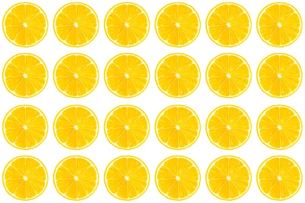 Zitrone Isolierte Textur Zitronenscheiben Auf Einfarbigem Hintergrund Minimale Fruchtidee Ähnliche — Stockfoto