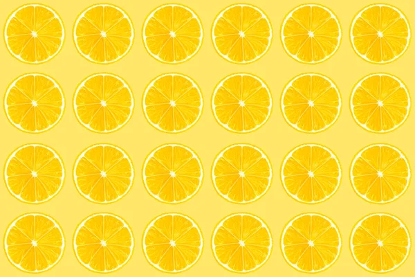 Лимонная Изолированная Текстура Лимонные Ломтики Сплошном Цветном Фоне Минимальная Концепция — стоковое фото