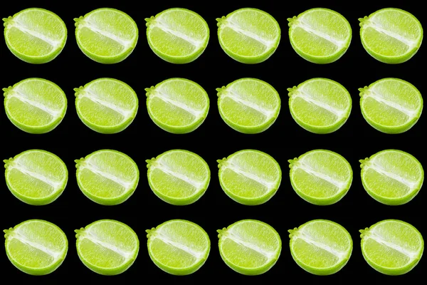 Lime Lemon Slice Lime Lemon Texture Isolated Background — Stock Photo, Image