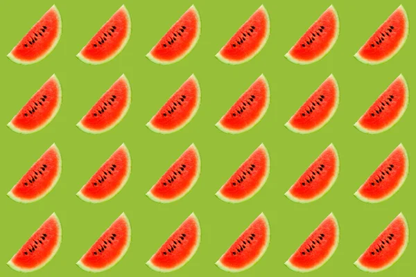 Watermelon isolated texture, Watermelon slices on solid black color background. Minimal fruit idea concept. Similar slices texture watermelon slices on a black background.