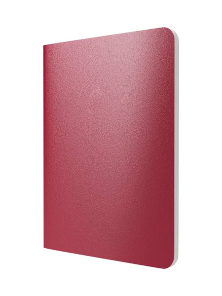 Κόκκινο Βιομετρικό Διαβατήριο Απομονωμένο Λευκό Φόντο Απομονωμένο Και Κενό Διαβατήριο — Φωτογραφία Αρχείου