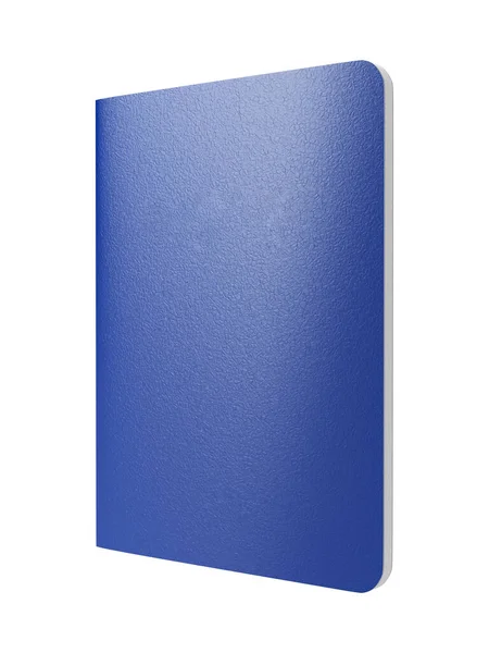 Modrý Biometrický Pas Izolovaný Bílém Pozadí Izolovaný Prázdný Pas Bílé — Stock fotografie
