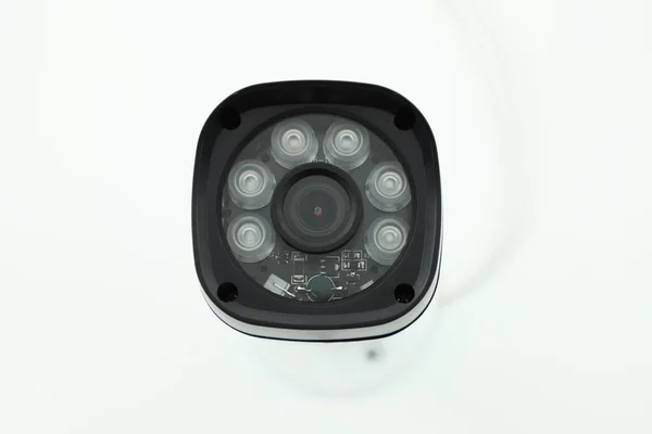 Güvenlik Kameraları Izole Edilmiş Beyaz Arka Plan Güvenlik Kamerası Sistemi — Stok fotoğraf