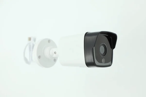 Камери Безпеки Ізольовані Білий Фон Система Камери Безпеки Розібрані Дротові — стокове фото