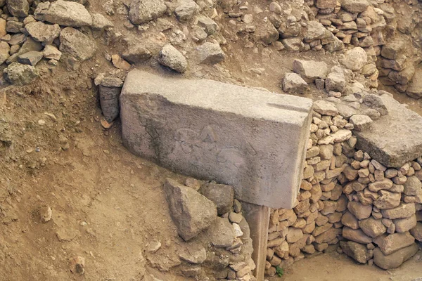Gobeklitepe遺跡Sanliurfa トルコ Gobeklitepe世界最古の寺院 ゴベクリ テペはユネスコの世界遺産に登録されています トルコ南部のグベクリ テペの古代遺跡 — ストック写真