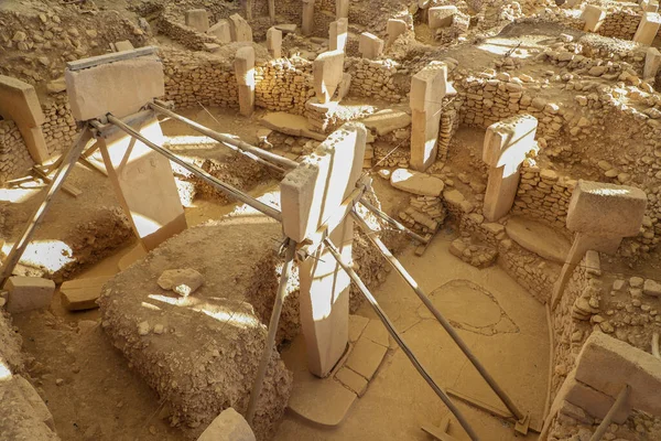 Stanowisko Archeologiczne Gobeklitepe Sanliurfa Turcja Gobeklitepe Najstarsza Świątynia Świata Gobekli — Zdjęcie stockowe