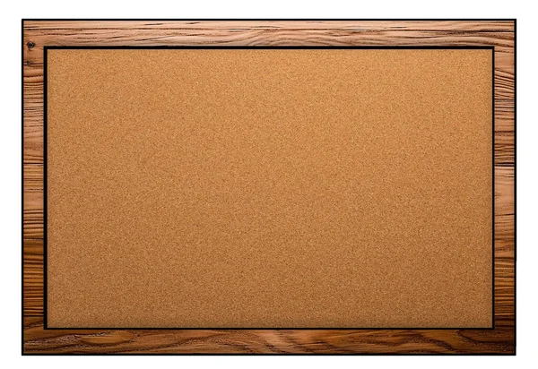 Dark wooden frame cork board. isolated background. with clipping path.