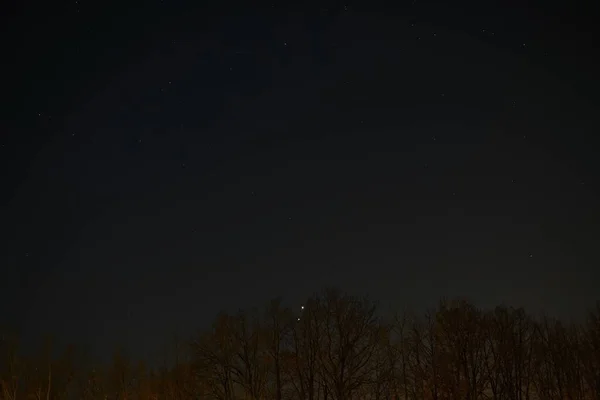 Conjunction Venus Jupiter Night Sky Universe Stars — Stock Photo, Image