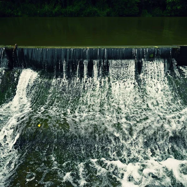 Бегущая Вода Реке Рафтинг Реке Йиглава Красивый Природный Бассейн Лесу — стоковое фото
