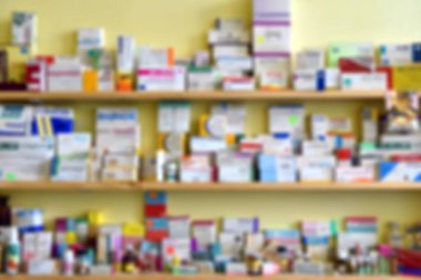 Eczanenin bulanık arka planı