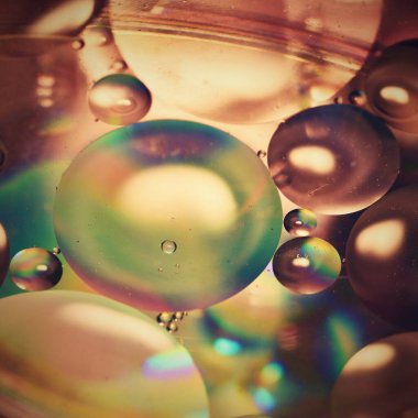 Renkli yağ kabarcıkları ile soyut arkaplan