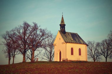 Ormandaki eski kilise.