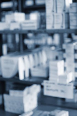 Eczane teması. Bulanık arkaplan