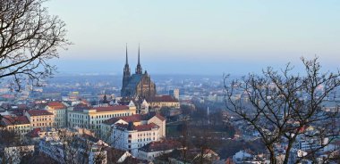 Çek Cumhuriyeti 'nin Brno şehrinde. Avrupa. Petrov - Aziz Peter ve Paul Katedrali 
