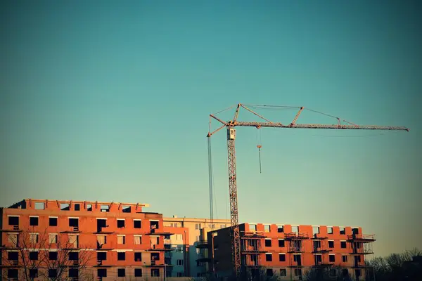 Construction Site Cranes Crane — Stock Photo, Image